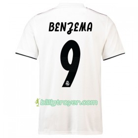 Billige Fotballdrakter Real Madrid Benzema 9 Hjemmedraktsett 2018/19 Kortermet